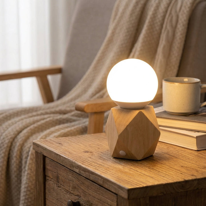 Geometric Base Bedside Lamp - Nordiqueo