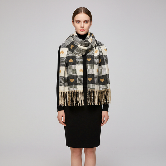 Gestreifter Damen Schal - HeartWarm