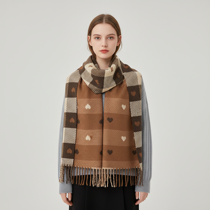 Gestreifter Damen Schal - HeartWarm