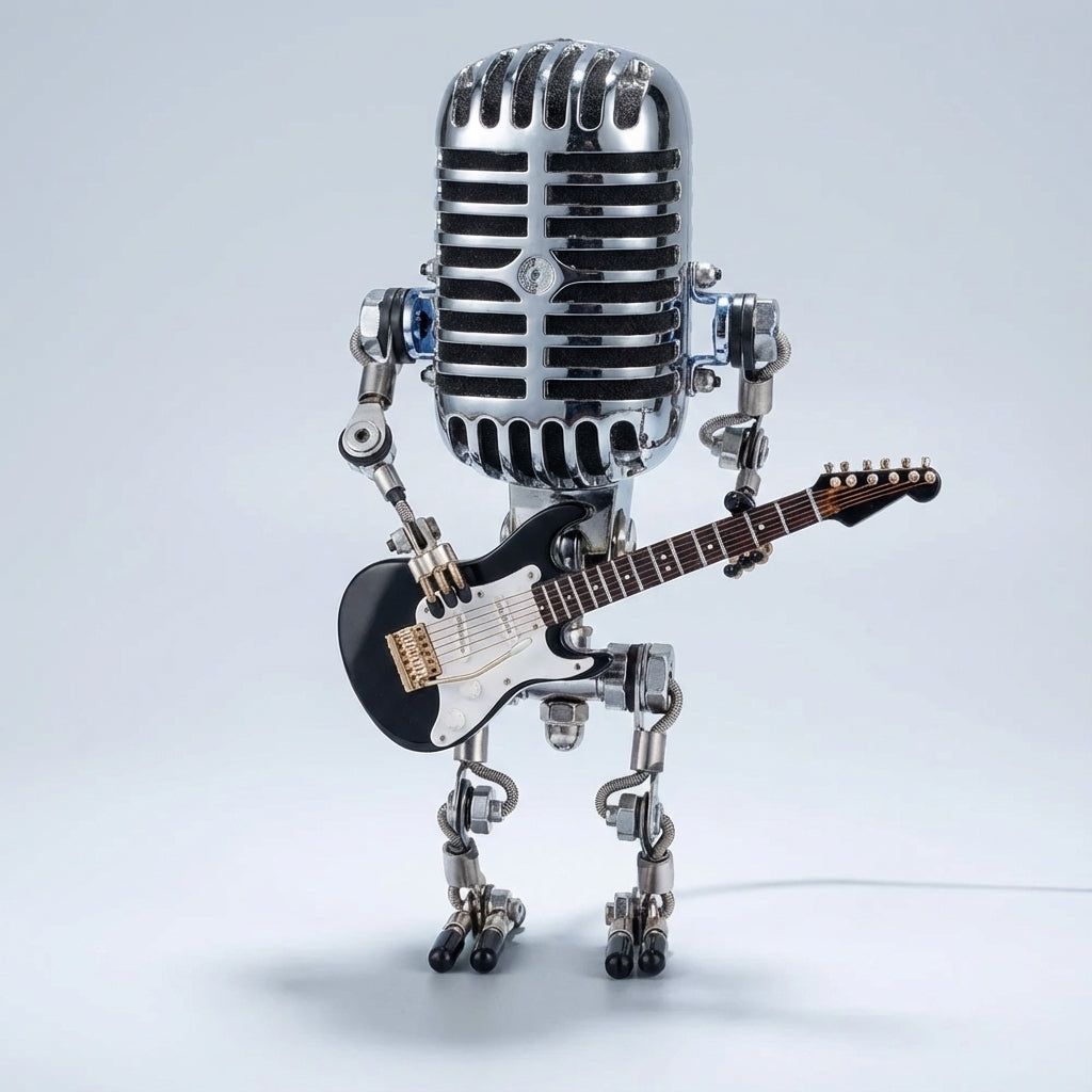 Guitar Themed Table Lamp -  StrumBot