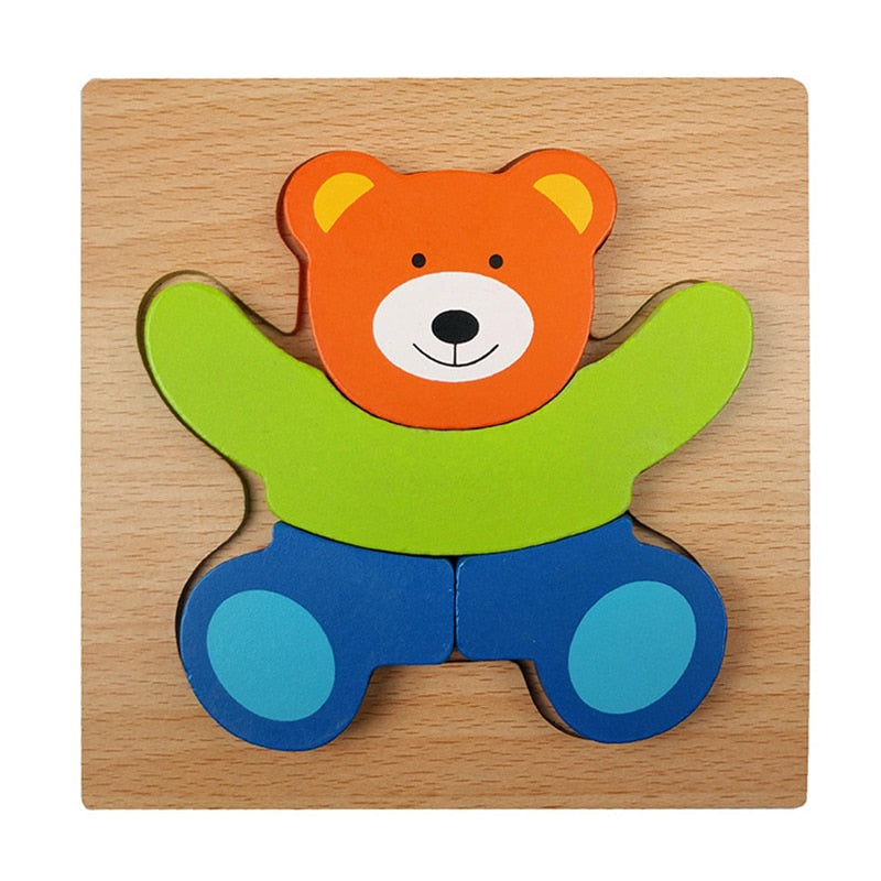 Montessori dřevěné vzdělávací puzzle – Barevná radost (1+1 zdarma)