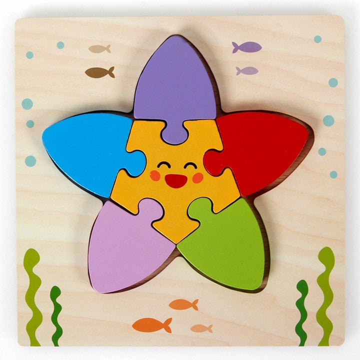 Montessori dřevěné vzdělávací puzzle – Barevná radost (1+1 zdarma)