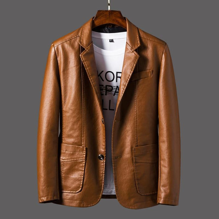Pánský kožený blazer – Leonardo podzimní edice
