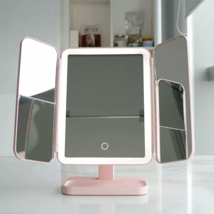 LED zrcadlo na make-up s trojitým osvětlením - Clara