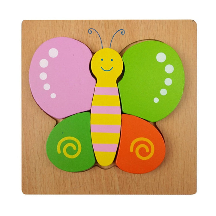 Montessori dřevěné vzdělávací puzzle – Barevná radost (1+1 zdarma)
