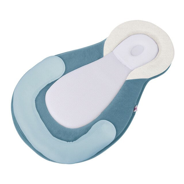 Ergonomická přenosná postýlka pro miminka s opěrkou hlavy proti ploché hlavě – spací kokona