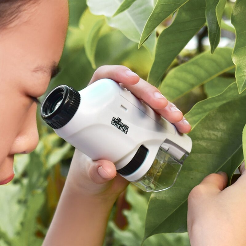 Kindermikroskop weiß, tragbar, Naturbeobachtung, Handheld, Outdoor, Wissenschaftsspielzeug