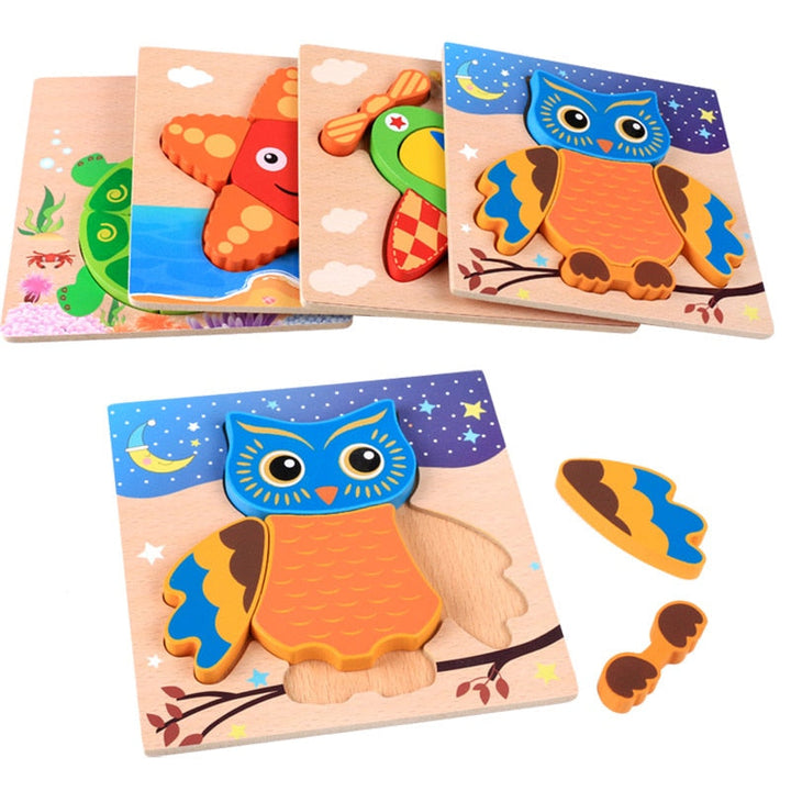 Montessori dřevěné vzdělávací puzzle – Barevná radost (1+1 zdarma)