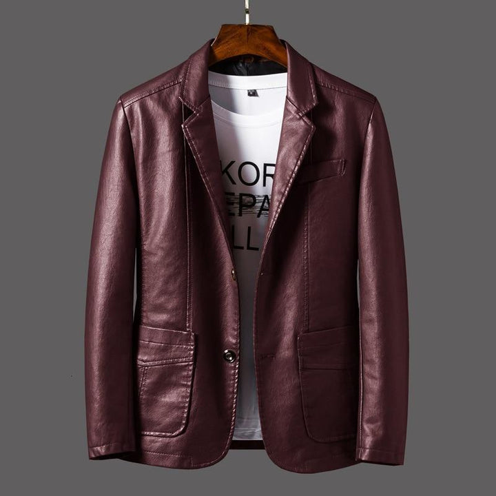 Pánský kožený blazer – Leonardo podzimní edice