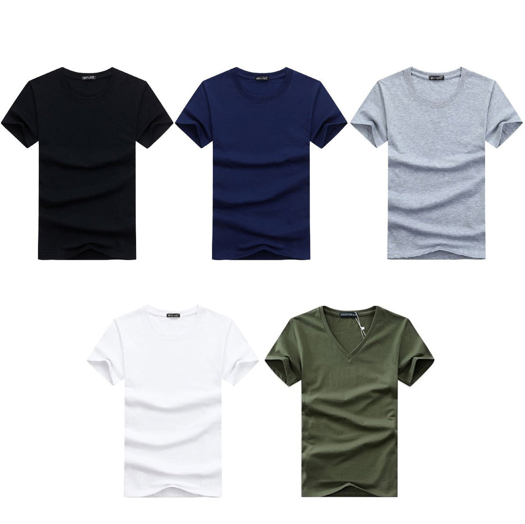 Slim Fit V-krk tričko pánské – Pohodlné & každodenní – Jonas