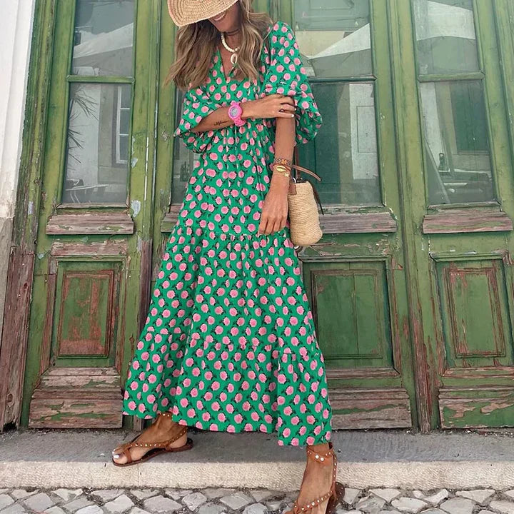 Boho letní šaty v ibizském stylu s volným střihem – Elira