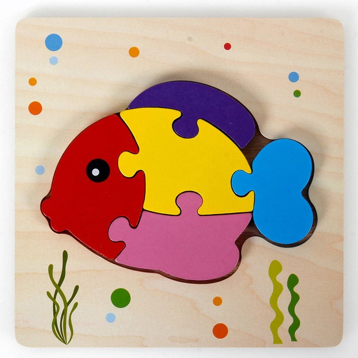 Montessori dřevěné vzdělávací puzzle – Barevná radost (1+1 zdarma)