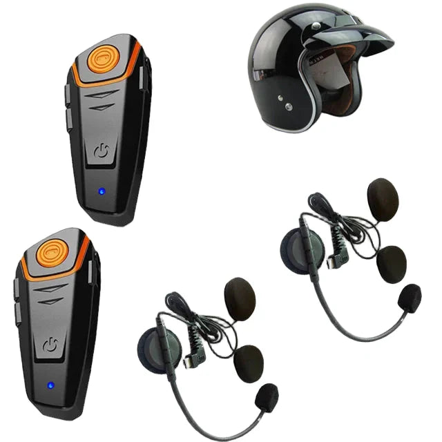 Vodotěsný Bluetooth interkom pro motocykl s FM a dosahem 1000 m – RoadLink