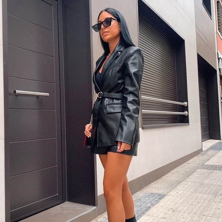 Dámský dlouhý blazer s vypasovaným střihem – Selene