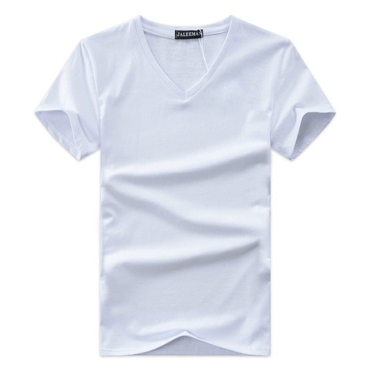 Slim Fit V-krk tričko pánské – Pohodlné & každodenní – Jonas