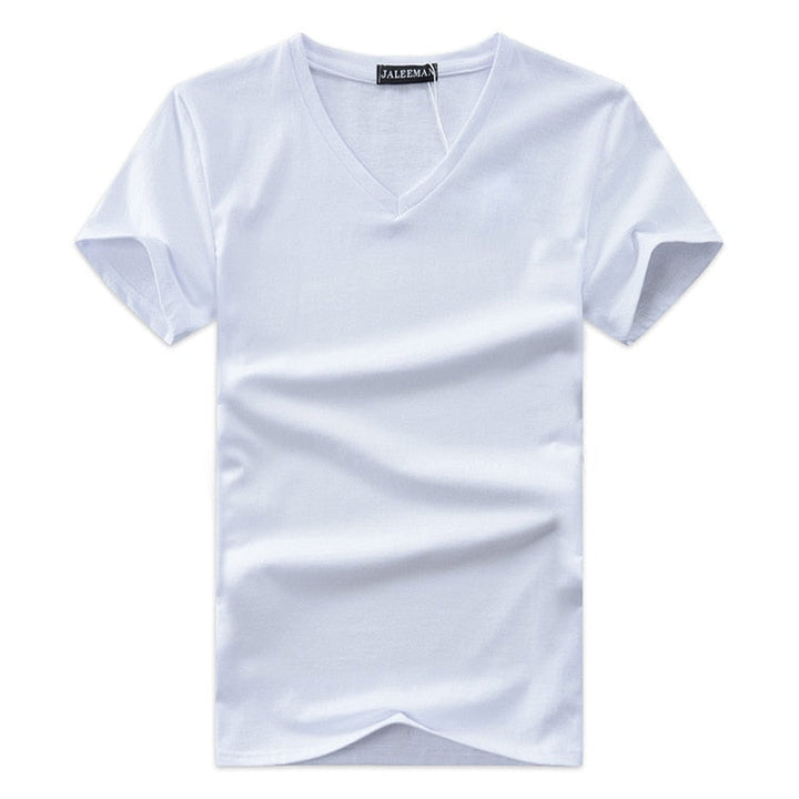 Slim Fit V-krk tričko pánské – Pohodlné & každodenní – Jonas