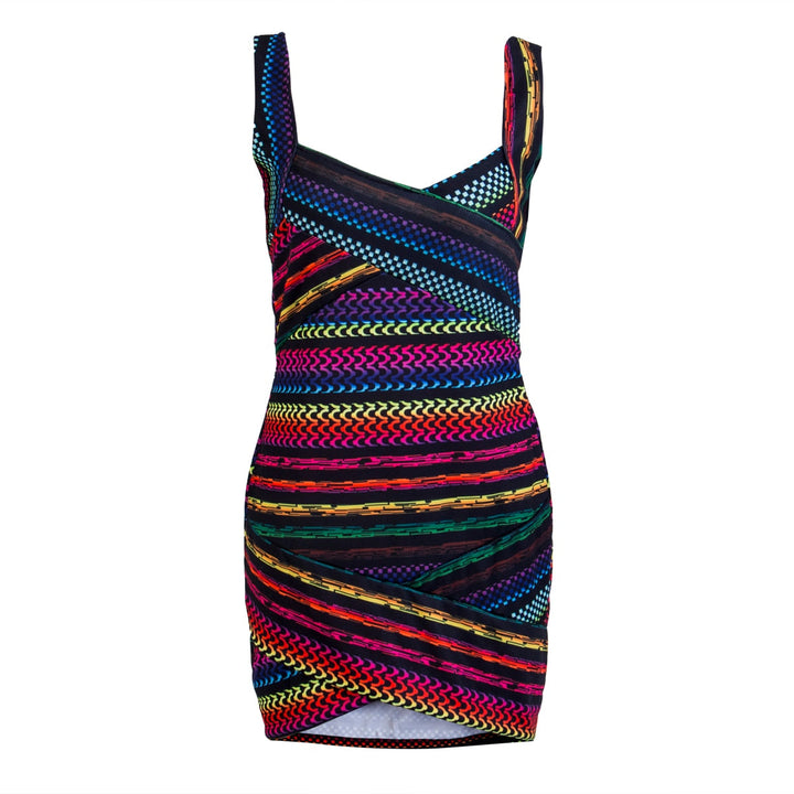 Trendy pruhované bodycon mini šaty pro ženy – Liana