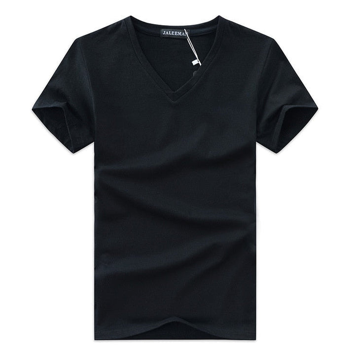 Slim Fit V-krk tričko pánské – Pohodlné & každodenní – Jonas