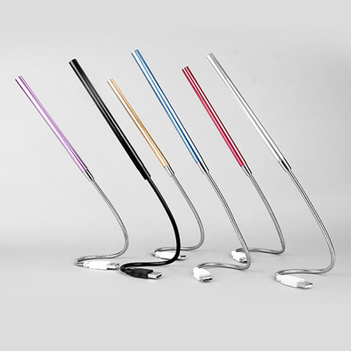 USB-LED-Lampen in verschiedenen Farben, flexible Schwanenhals-Designs, moderne Schreibtischbeleuchtung.
