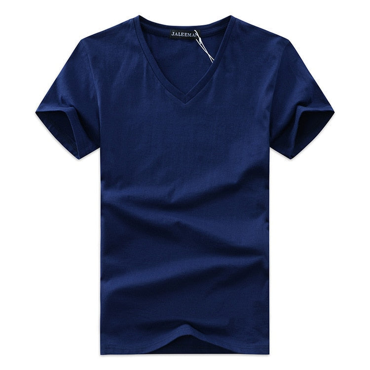 Slim Fit V-krk tričko pánské – Pohodlné & každodenní – Jonas