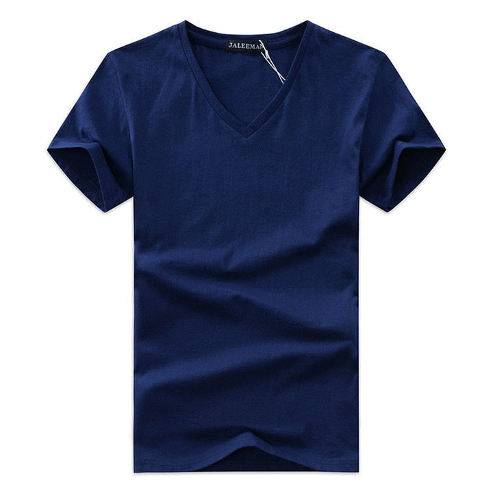 Slim Fit V-krk tričko pánské – Pohodlné & každodenní – Jonas