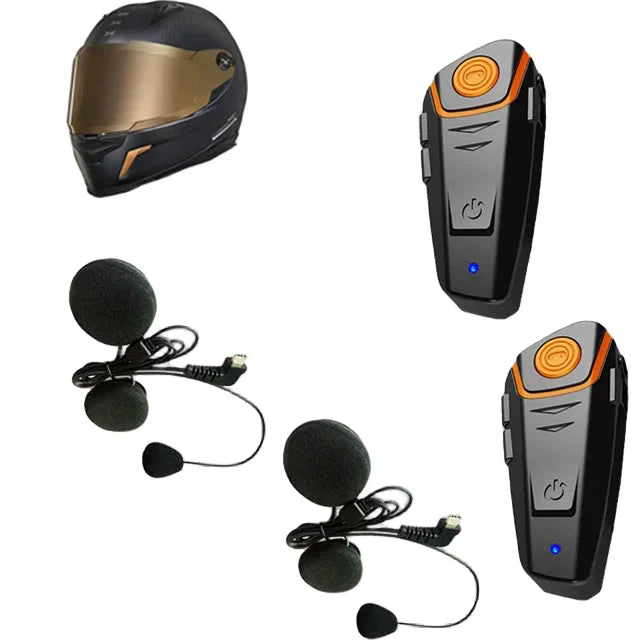 Vodotěsný Bluetooth interkom pro motocykl s FM a dosahem 1000 m – RoadLink