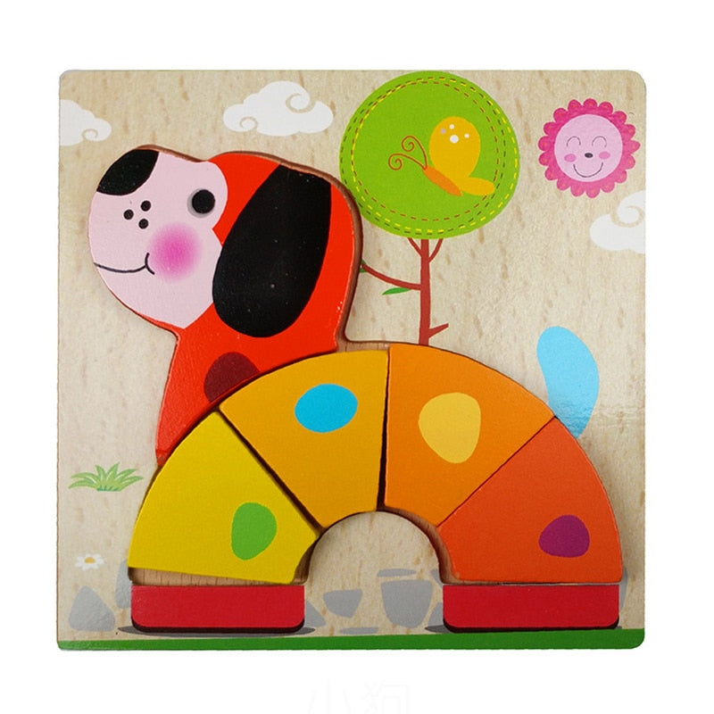 Montessori dřevěné vzdělávací puzzle – Barevná radost (1+1 zdarma)