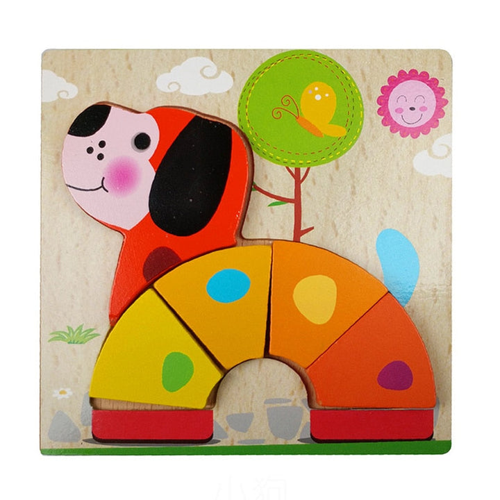 Montessori dřevěné vzdělávací puzzle – Barevná radost (1+1 zdarma)