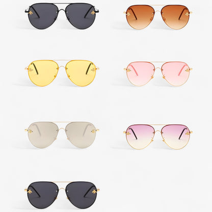 Vintage pilotní sluneční brýle s bi-detailem – Halcyon