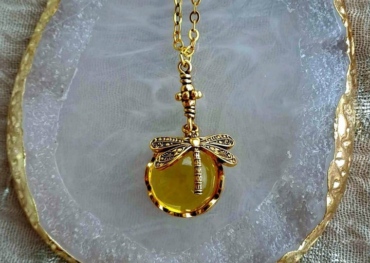 Halskette Mit Anhänger - DragonflyCharm 
