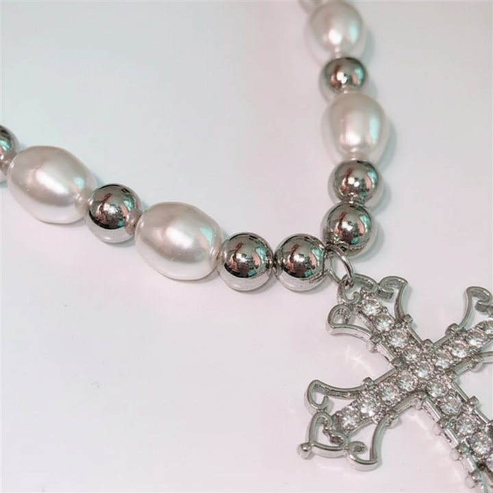 Halskette Mit Kreuzanhänger - PearlCross 