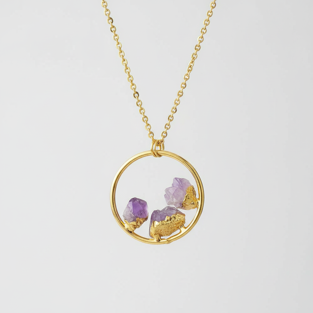 Handgefertigte Amethystkette - ElysiumNecklace 