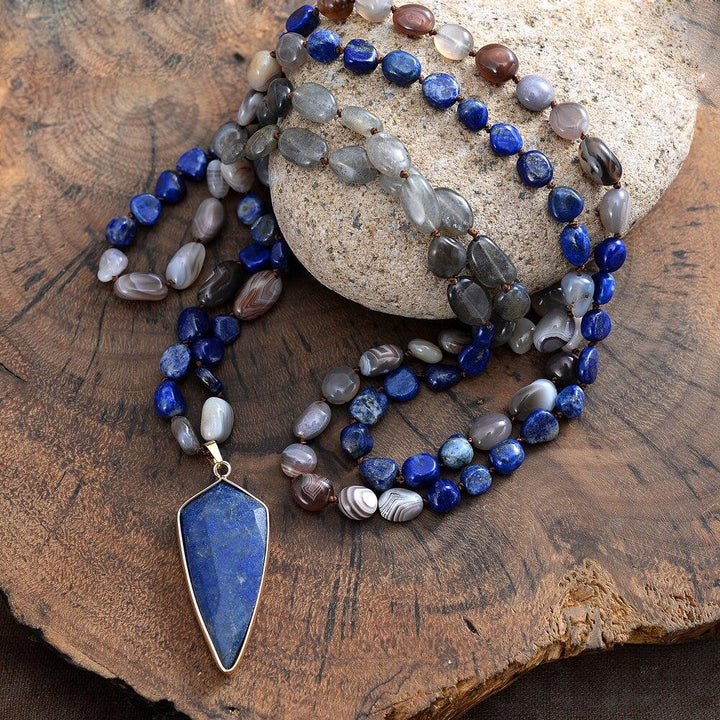 Handgefertigte Edelsteinkette - ProtectiveMala 