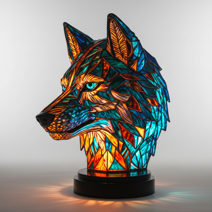 Handgefertigte Mosaiklampe Tierkopf - GleamPaw