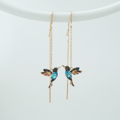 Handgefertigte Ohrringe - HummingbirdGleam 