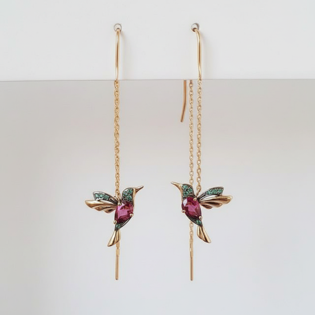 Handgefertigte Ohrringe - HummingbirdGleam 