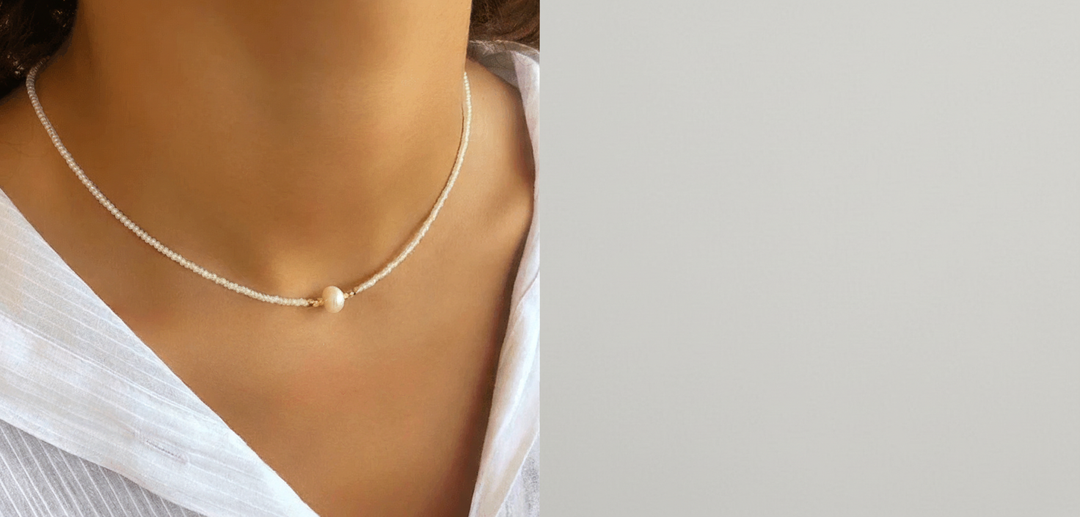 Handgefertigte Perlenkette - ShimmerLuxe 
