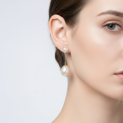 Hängende Perlenohrringe - PearlGlimmer 