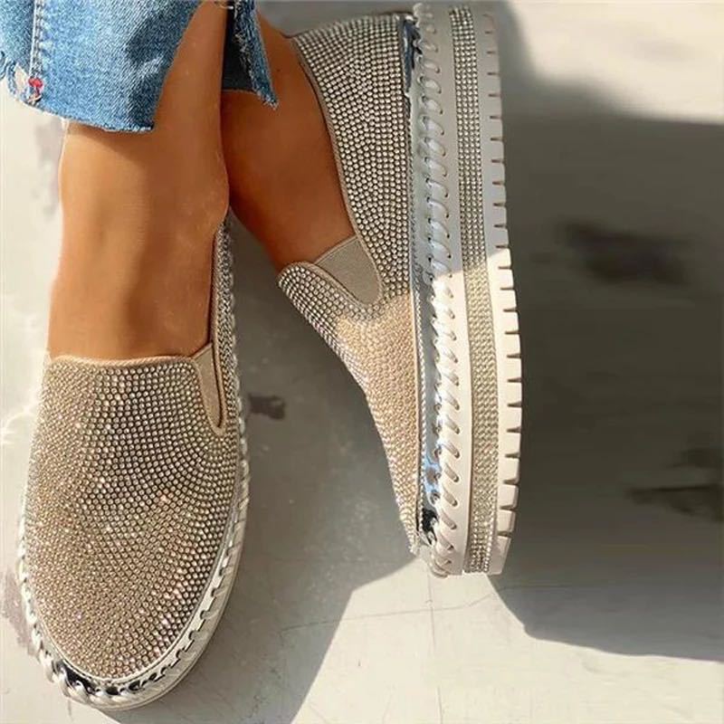 Třpytivé dámské loafers s komfortní podrážkou – Teyla