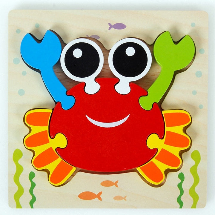 Montessori dřevěné vzdělávací puzzle – Barevná radost (1+1 zdarma)