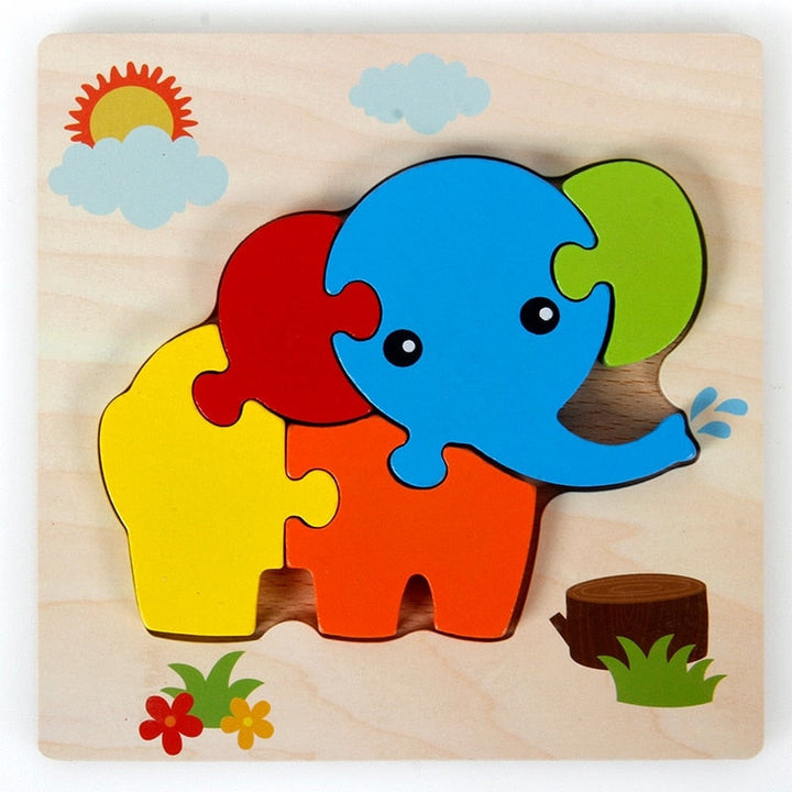 Montessori dřevěné vzdělávací puzzle – Barevná radost (1+1 zdarma)