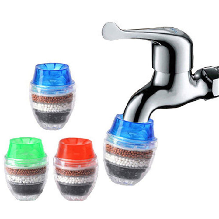 Wasserhahnfilter mit Mineralsteinen, blau, grün, rot, Wasserreiniger, Küche, Bad, langlebig