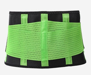 Grüner Taillentrainer aus Neopren, verstellbar, für Fitness und Gewichtsverlust.