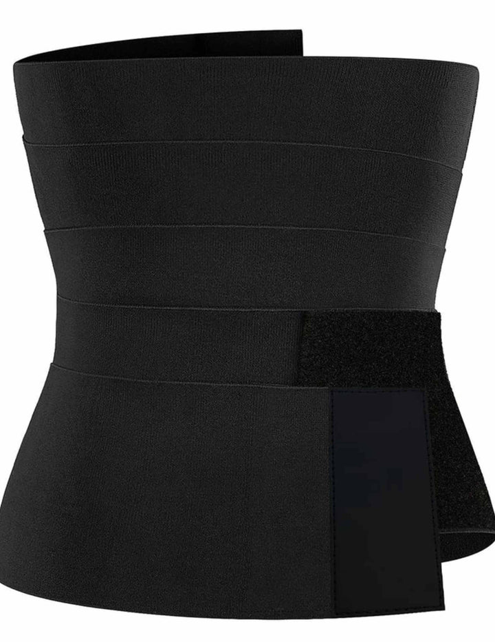 Schwarzer Taillentrainer Gürtel, Neopren, verstellbar, Fitness, Bauchweg, Unisex.