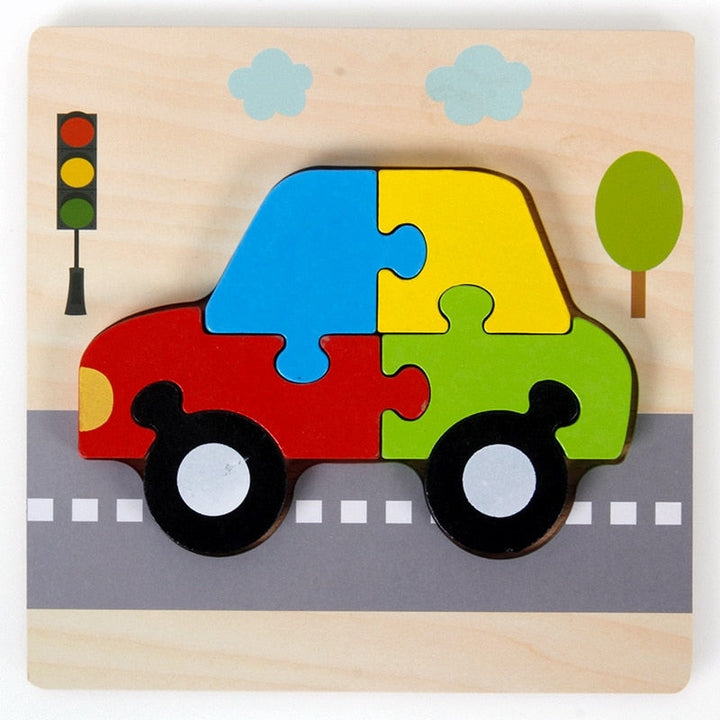 Montessori dřevěné vzdělávací puzzle – Barevná radost (1+1 zdarma)