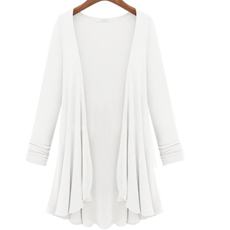 Dámský cardigan s volánky – Podzimní kouzlo Elena