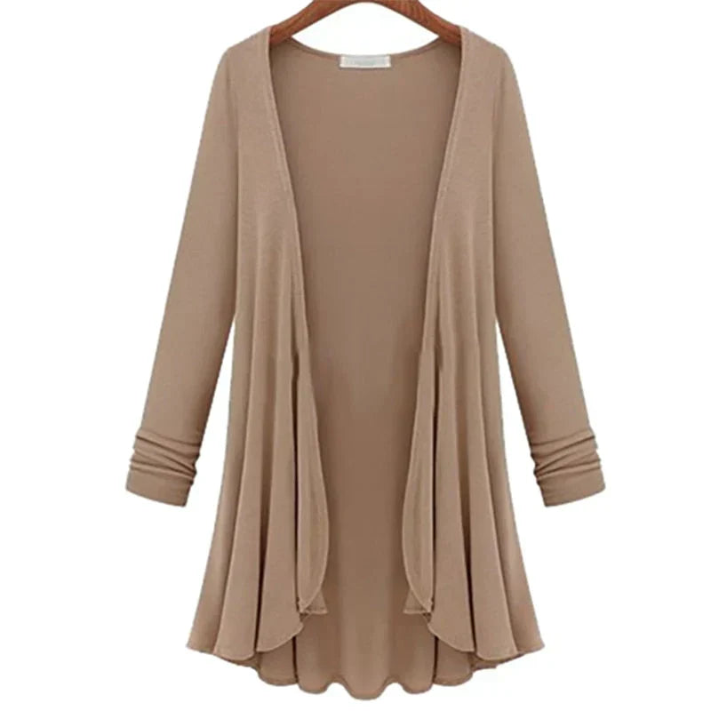 Dámský pletený cardigan s volány – Chiara podzimní magie