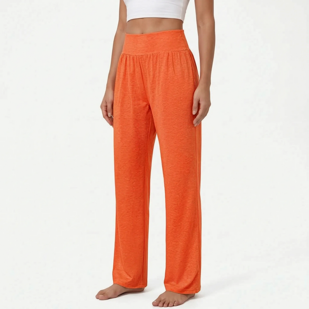 High-Waisted Wide-Leg Yoga Trousers - Sheryl