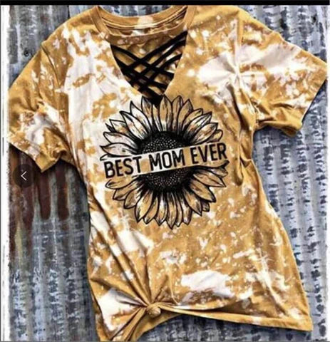 Trendy dámské tričko s designem cut-out a tie-dye vzorem – Norina