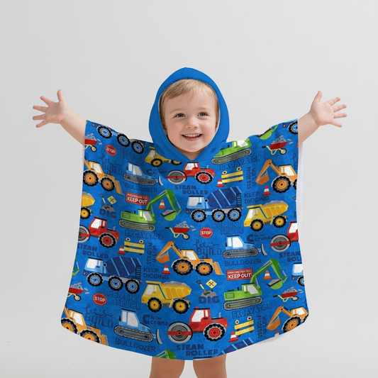 Hooded Kinderponcho - ConstructionHoodie